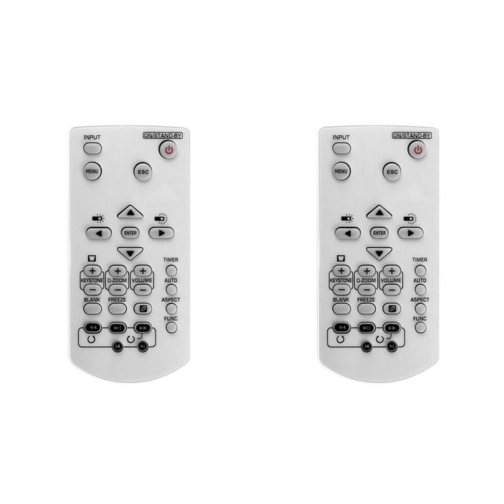 2 db YT-141 csere távirányító XJ-F100W, XJ-F10X, XJ-F200WN, XJ-F20XN, XJ-F210WN, XJ-UT310WN videoprojektorokhoz, fehér