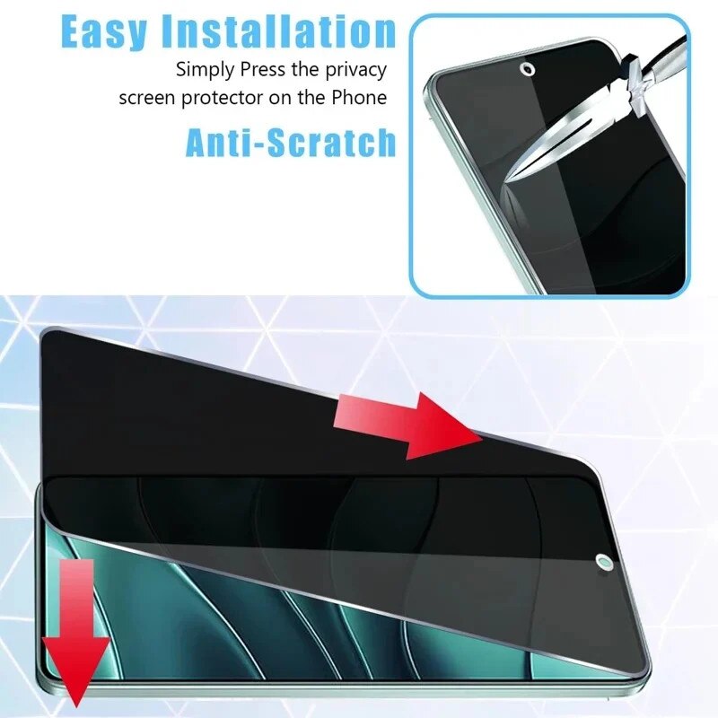 Folie pentru Xiaomi Poco X8 Pro, Anti-spy Ultra HD, Protectie 9H, Montare Simpla, 111D, set cu sticker, Privacy