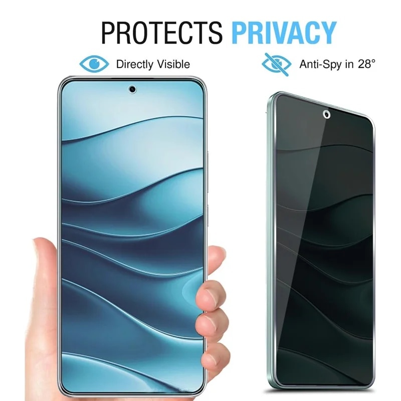 Folie pentru Xiaomi Poco X8 Pro, Anti-spy Ultra HD, Protectie 9H, Montare Simpla, 111D, set cu sticker, Privacy