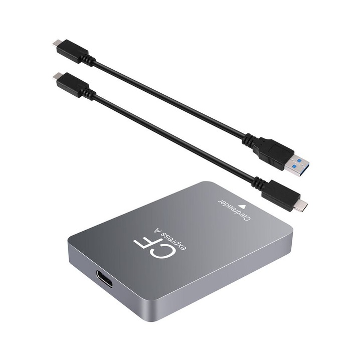 Cititor de card CFexpress Type A, USB3.1 Gen2 10 Gbps, gri inchis, 68x48x9mm