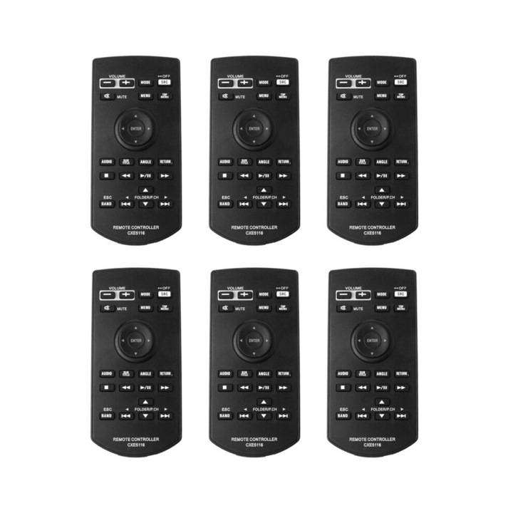 Set de 6 telecomenzi CXE5116, negru, 11x5.2x1cm