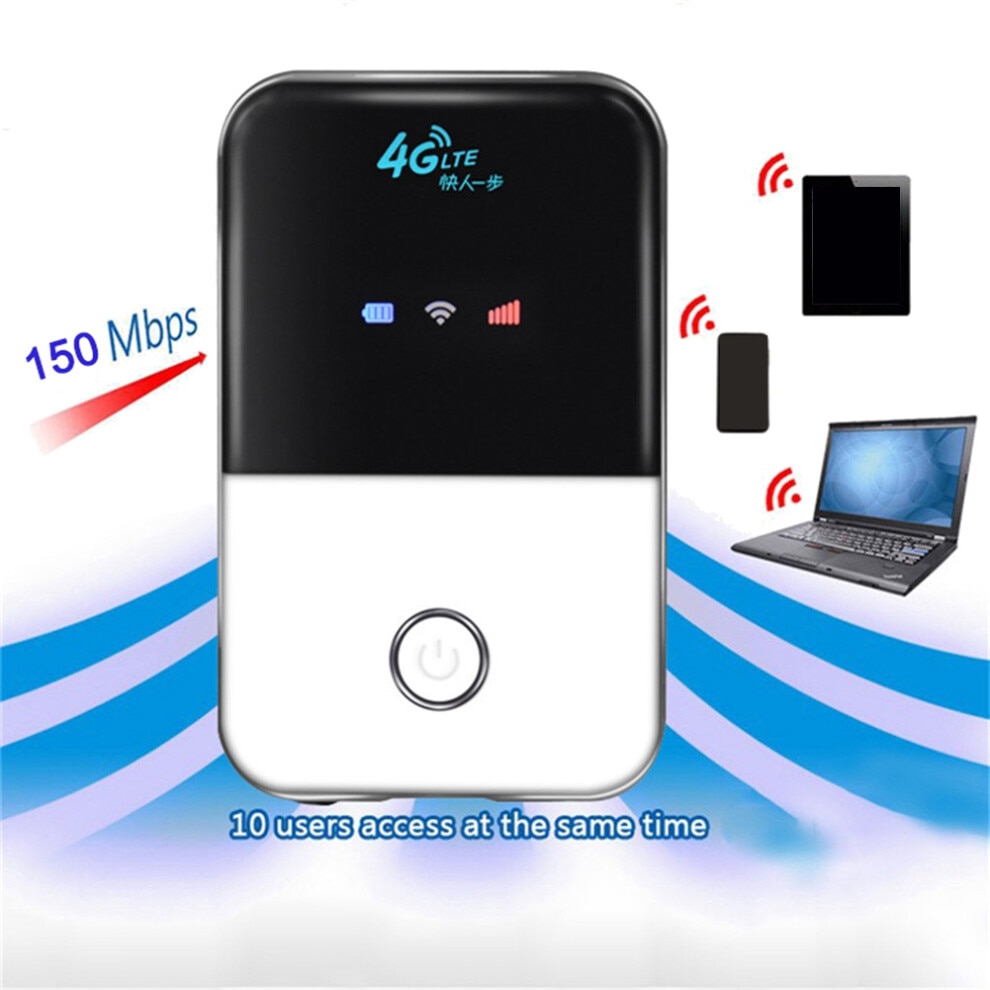 Router Wi-Fi 4G LTE portabil, modem MiFi, 10 conexiuni Wi-Fi, culoare ...