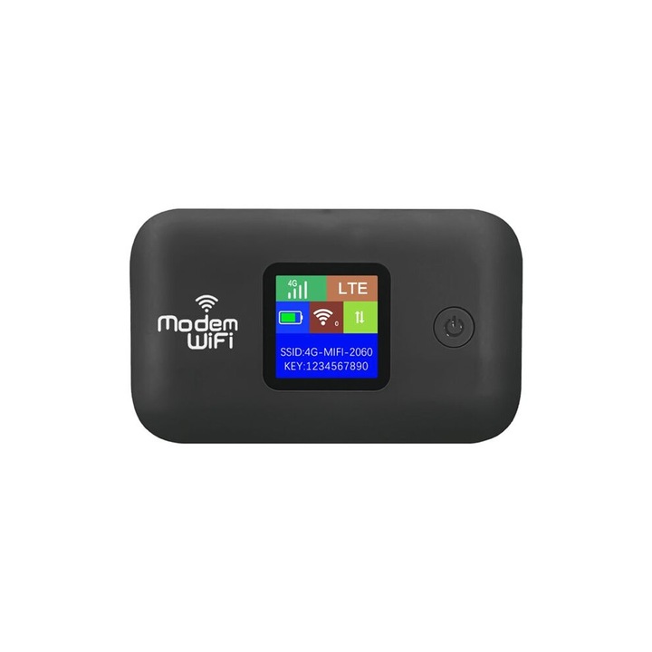 Hordozható 4G WiFi router, 150 Mbps, SIM foglalat, metál szürke, 3000 mAh