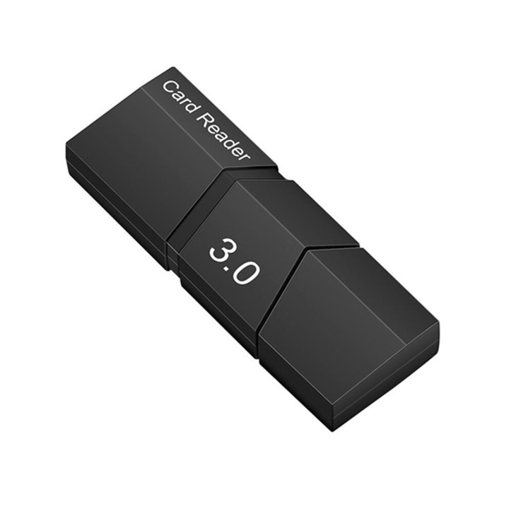 Cititor de carduri USB 3.0, viteza mare, negru