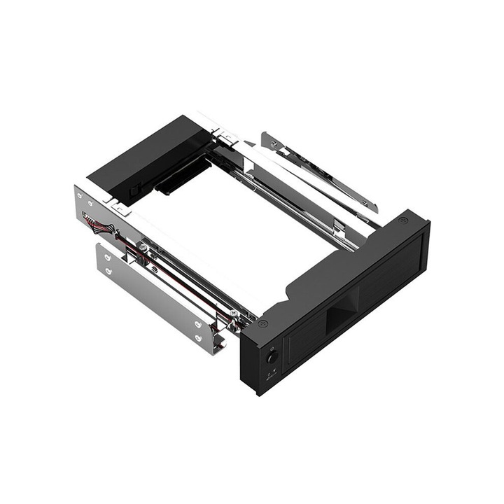 Rack intern pentru hard disk 3.5", 1106SS, metal, negru, suport pentru hot-swap