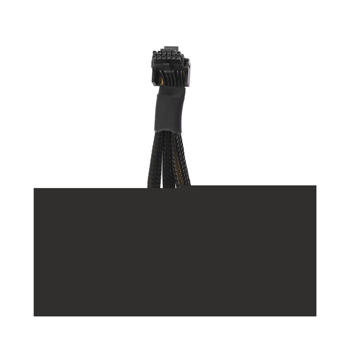 Cablu 3x8-Pin PCI-E la 16-Pin (12+4) 90 grade pentru GPU-uri, 15cm, negru, set