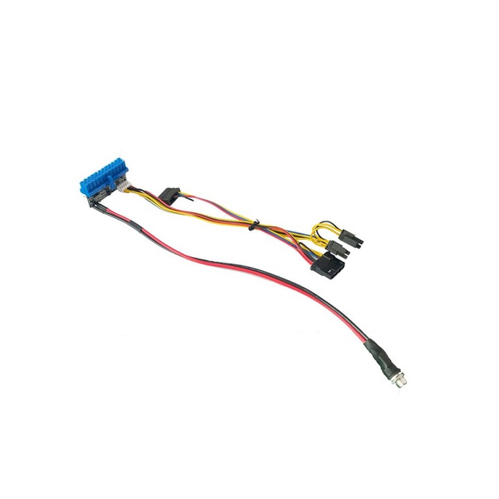 Placa de adaptare ATX 160W, sursa de alimentare 12V, 24 pini, design fara ventilator, culoare albastra