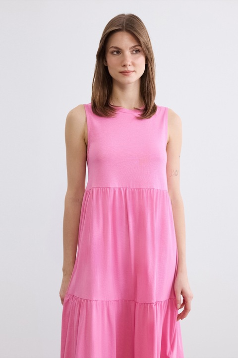 LC WAIKIKI, Rochie midi dreapta, Roz deschis