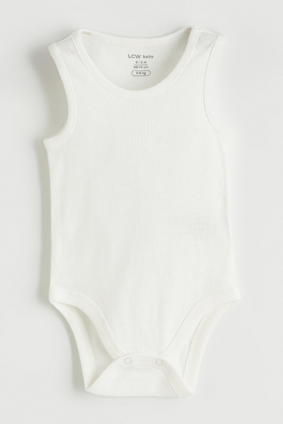LC WAIKIKI, Set de body-uri din bumbac - 2 piese, Alb, 80-86 CM