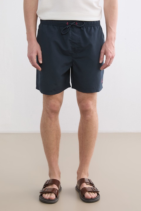 LC WAIKIKI, Pantaloni scurti de baie uni cu snur, Bleumarin