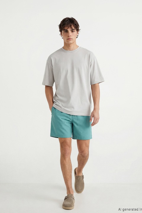 LC WAIKIKI, Pantaloni scurti de baie cu buzunare oblice, Turcoaz