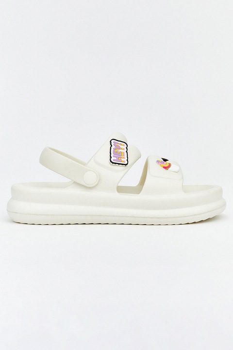 LC WAIKIKI, Sandale cu bareta slingback cu aplicatii, Alb, 41