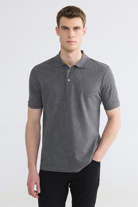 LC WAIKIKI, Tricou polo din bumbac, Gri antracit