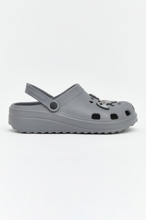 LC WAIKIKI, Saboti slingback cu aplicatii grafice, Gri