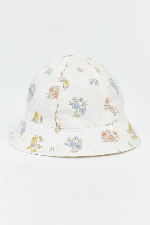 LC WAIKIKI, Palarie din bumbac cu imprimeu floral, Galben/Alb murdar
