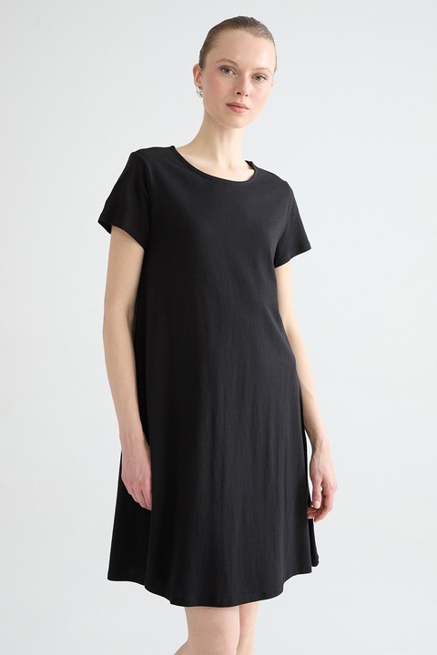 LC WAIKIKI, Rochie scurta cu decolteu rotund, Negru