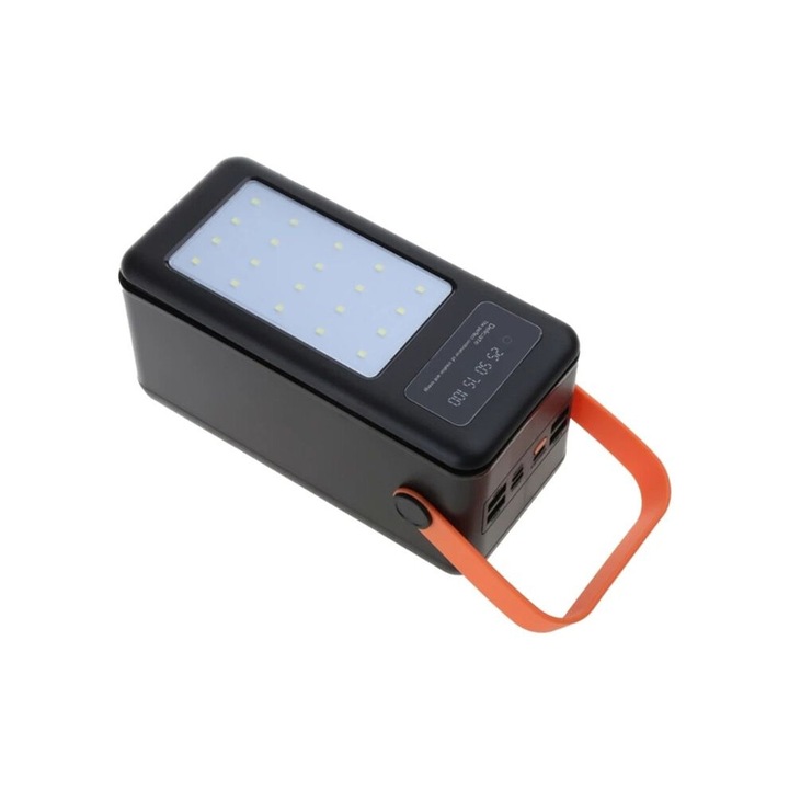 Carcasa pentru baterii 28 x 18650, neagra, standard, cu functie de lanterna LED