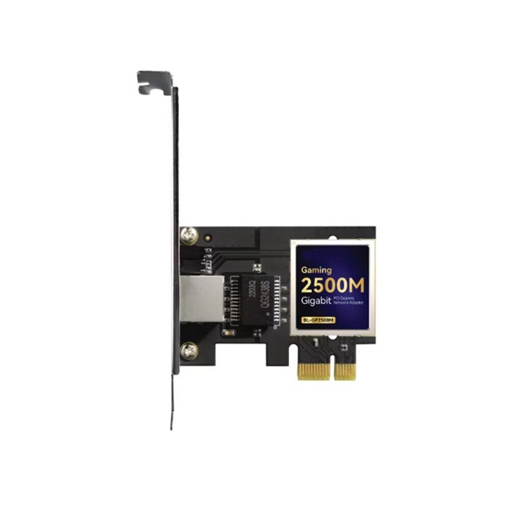 Placa de retea PCI-E 2.5G, 2500 Mbps, adaptor Ethernet LAN, negru