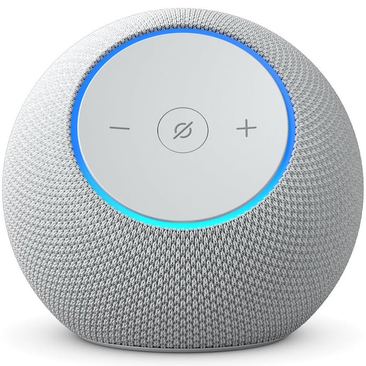 Boxa inteligenta Amazon Echo Dot Max(2025), Control Voce Alexa, Wi-Fi, Bluetooth, Glacier White