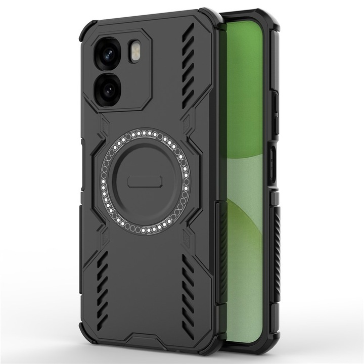 Husa pentru Oppo A6 4G DaDen ArmorMag, Magsafe, Antisoc, Calitate Premium, Protectie Superioara, Negru