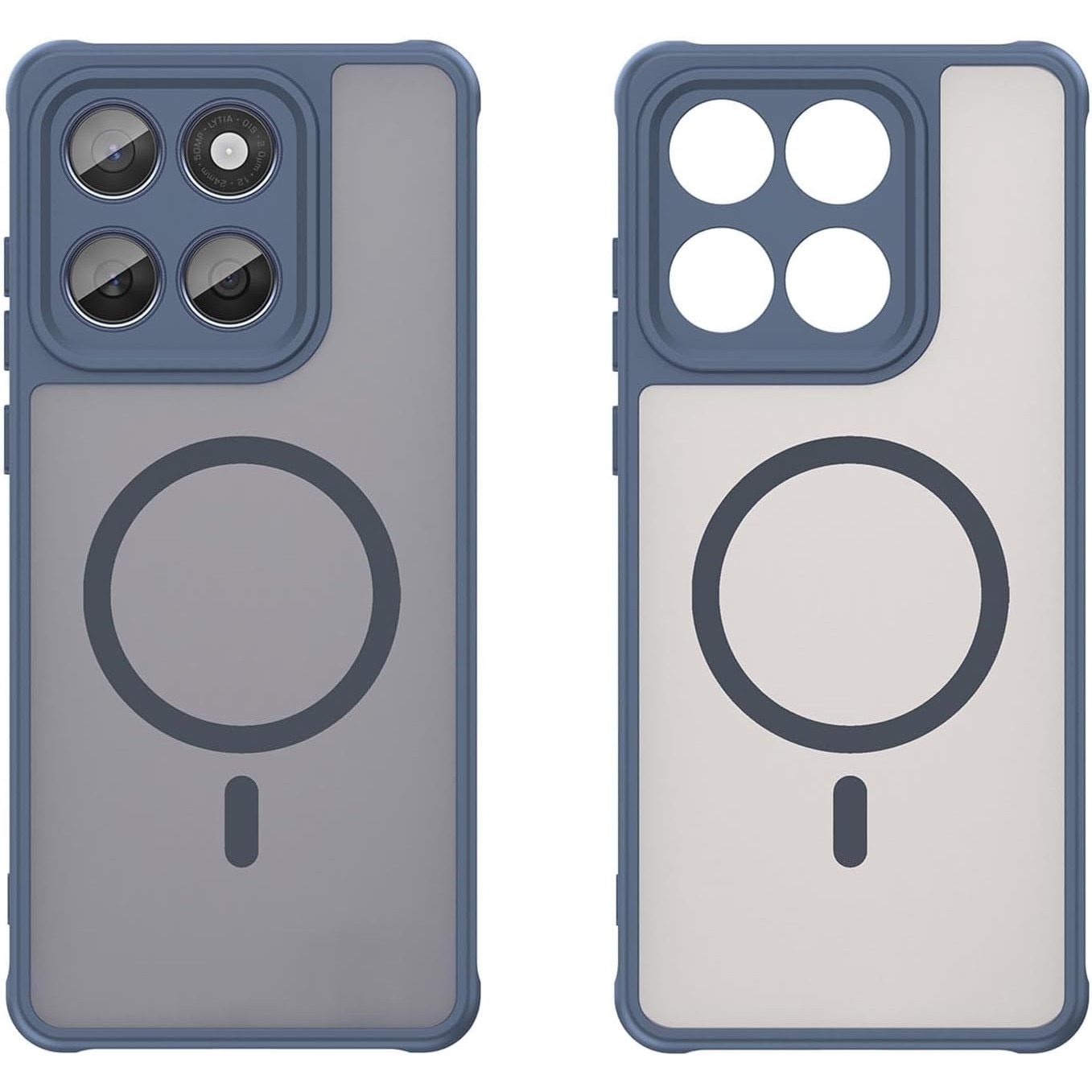 Husa pentru Motorola Edge 70 Fusion, Matte MagSafe, Protectie 360°, Anti-Soc, Albastru