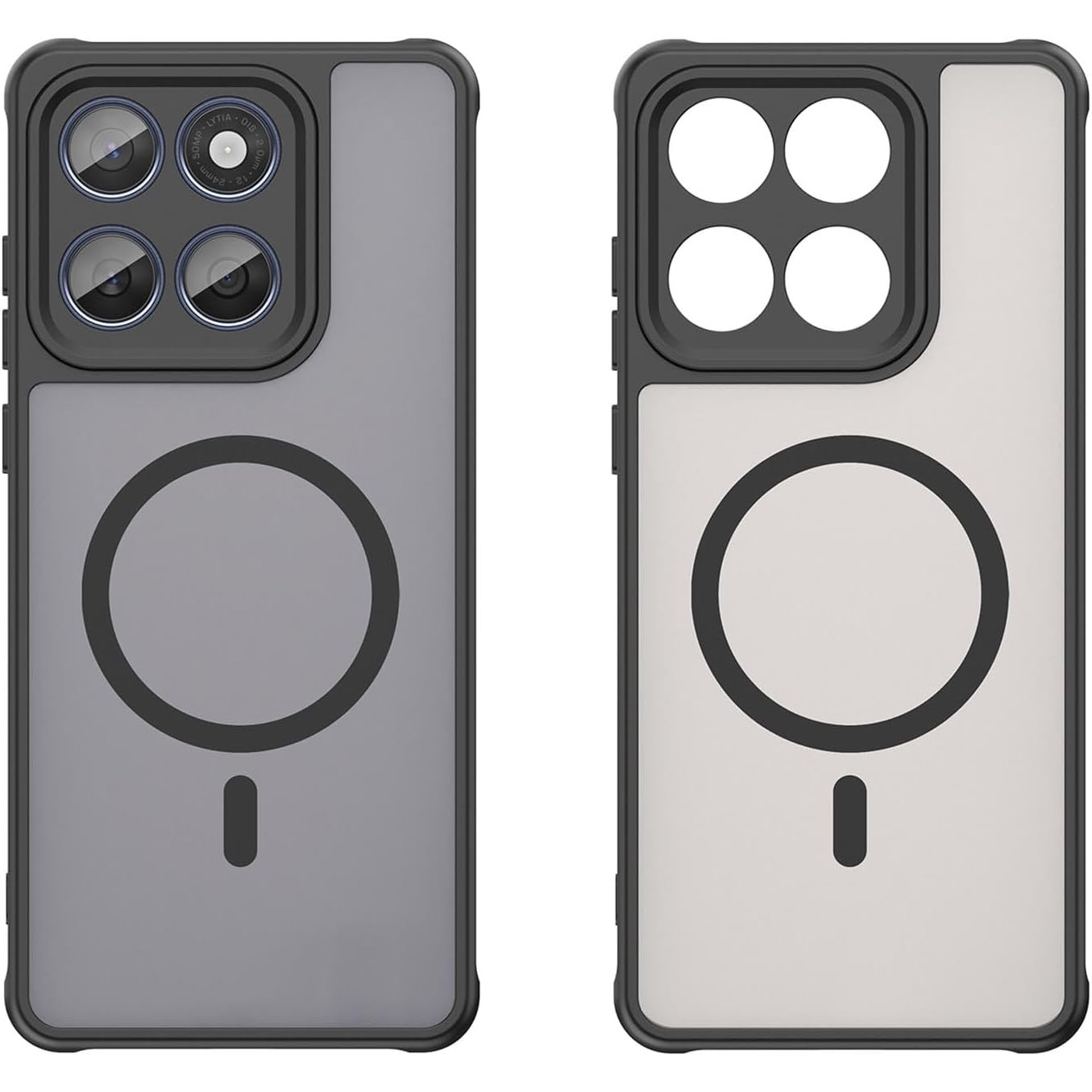 Husa pentru Motorola Edge 70 Fusion, Matte MagSafe, Protectie 360°, Anti-Soc, Negru