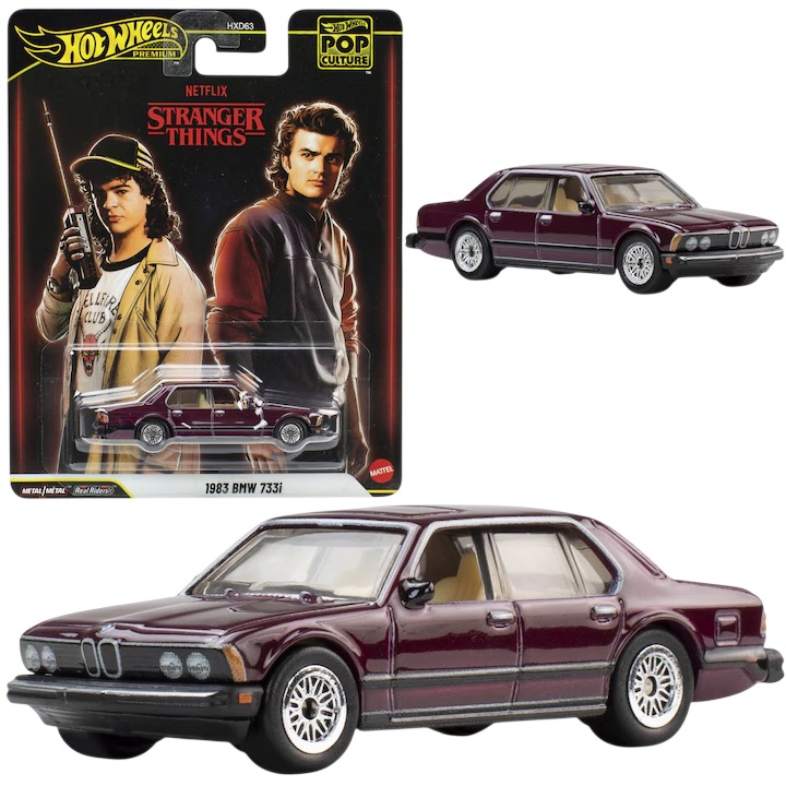 Masinuta Metalica Hot Wheels 1983 BMW 733i Stranger Things 1:64