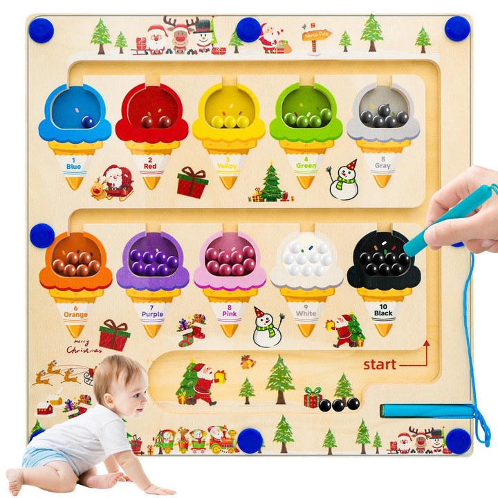 Jucarie Runhero Montessori Labirint Magnetic Copii