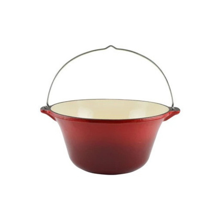 Ceaun din fonta emailat Perfect Home IKS12013, 16L, Rosu