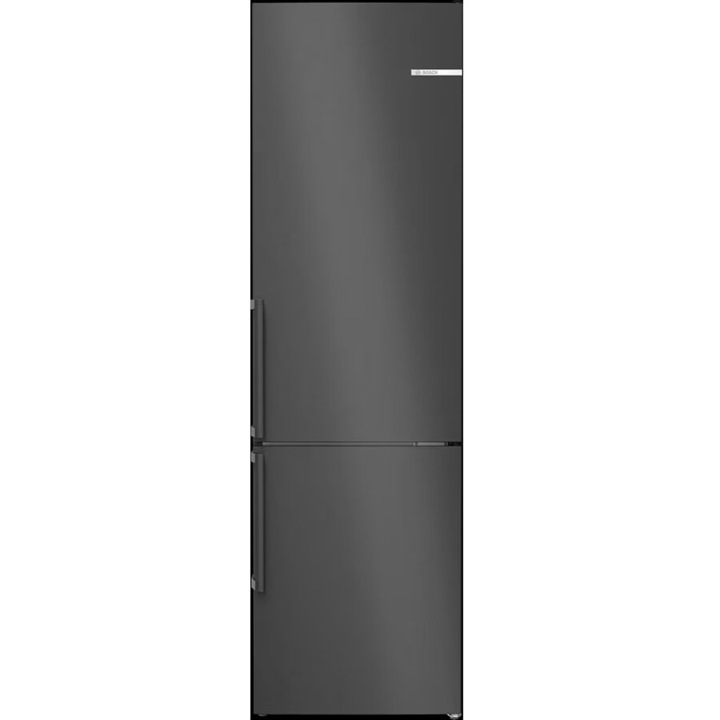 Combina frigorifica BOSCH, 321L, Clasa C, No Frost, Inox negru