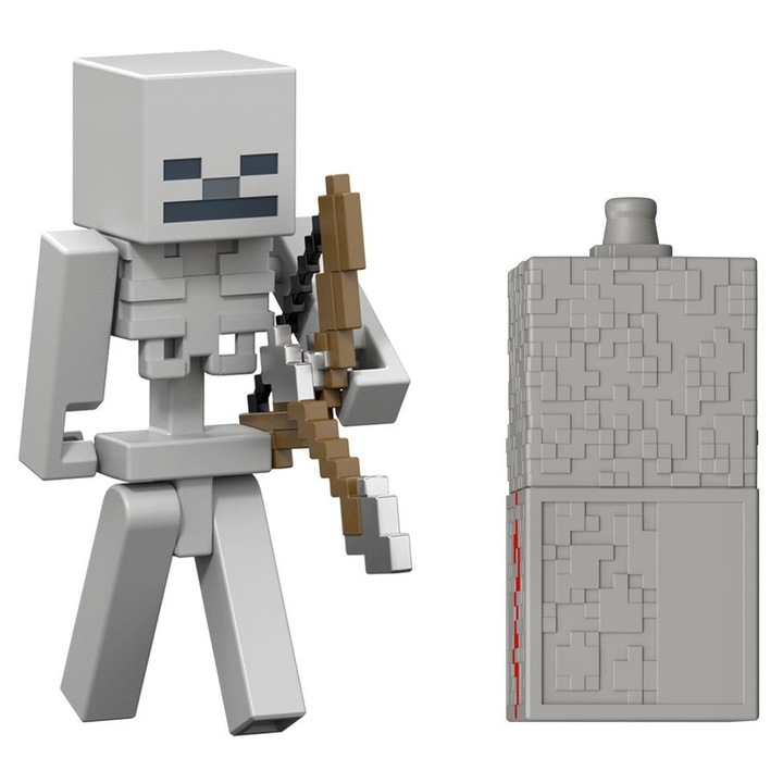 Екшън фигурка, Mattel, Minecraft Skeleton, 8 см, момчета