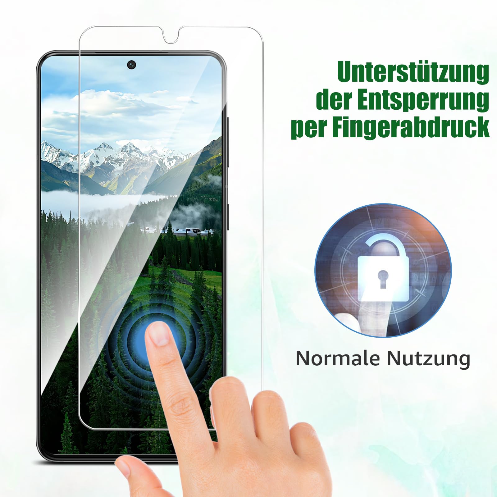 Folie protecție ecran sticlă temperată, transparență HD, rezistentă la zgârieturi, Samsung S21 Plus