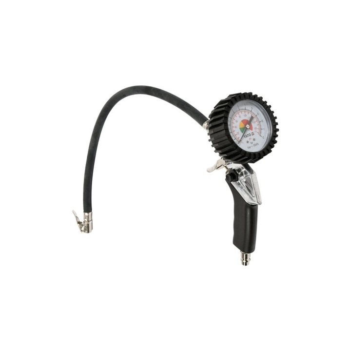 Pistol umflare roti auto cu manometru YATO 40cm conexiune 1/4 presiune 0.8 MPa