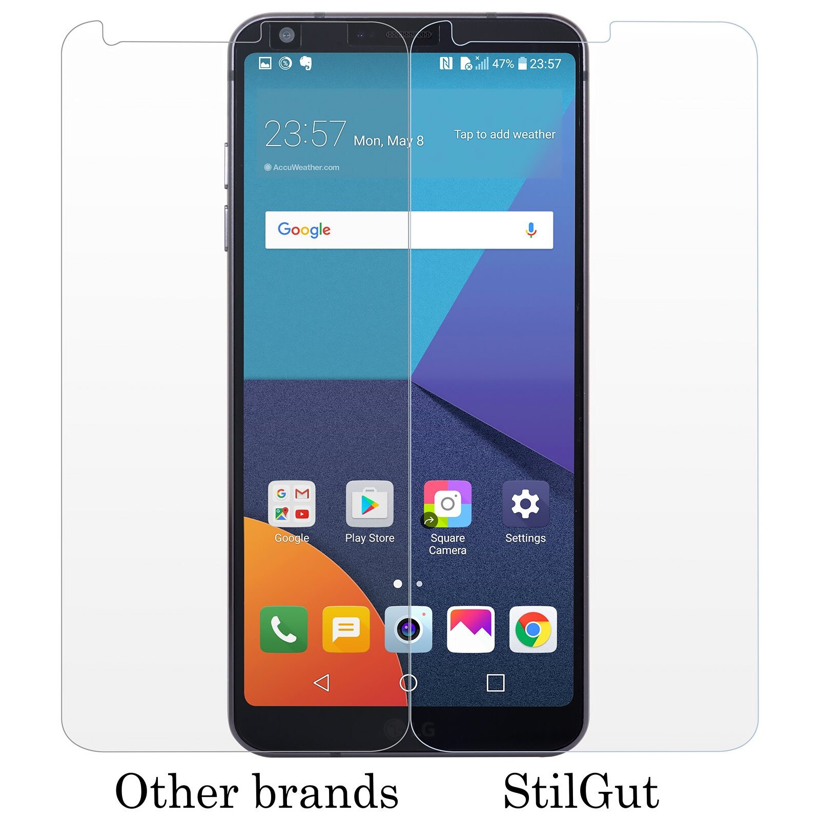 Folie protectie sticla, 2 buc, transparent, pentru LG G6