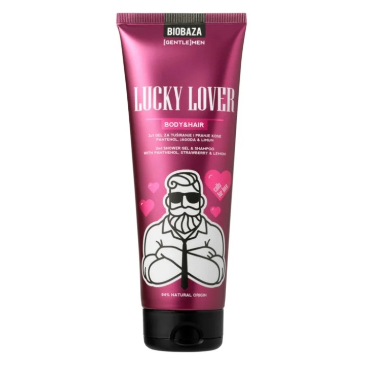 Férfi tusfürdő Lucky Lover BIOBAZA, 220ml
