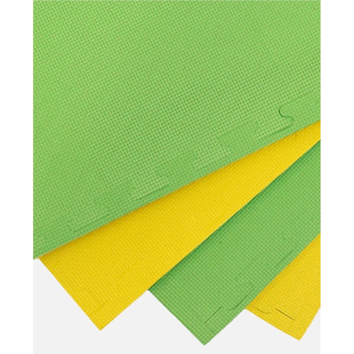 4 cm-es ARMURA Tatami Puzzle szőnyeg Sárga/Zöld