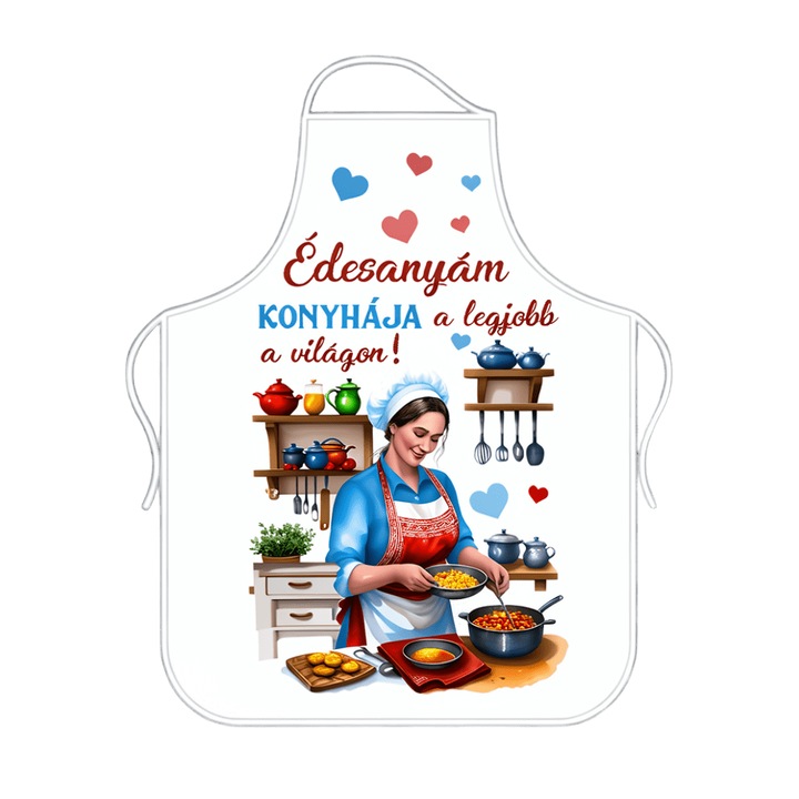 Sort de bucătărie, Edesanyam konyhaja, 79x61cm, poliester, design cu mesaj emoționant