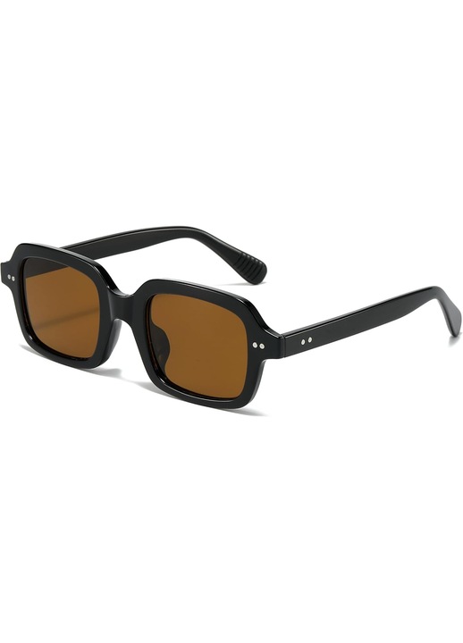 Ochelari de soare ovali Negru/Maro UV400, 1 lentilă