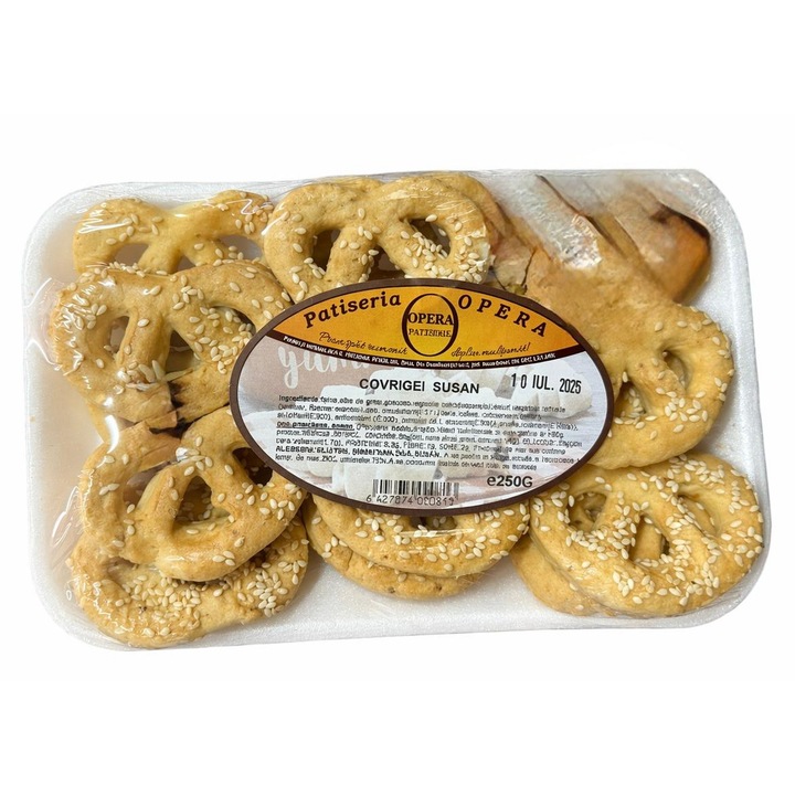 Szezámmagos perec, Opera Pékség, 250g, ropogós textúra, finom íz