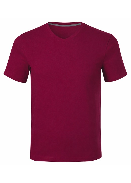 Tricou barbati V-Neck Geravian, Rosu inchis