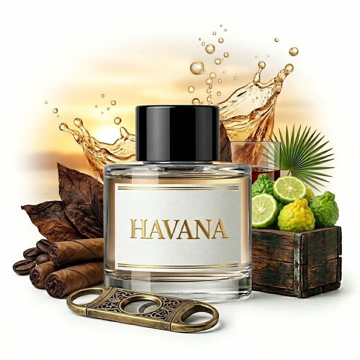 PRIMEDEO® Autóillatosító utántöltő, Havana, 50ml, 2-6 hónapig tartó, Prémium formula, Koncentrált illóolaj, Autóillat