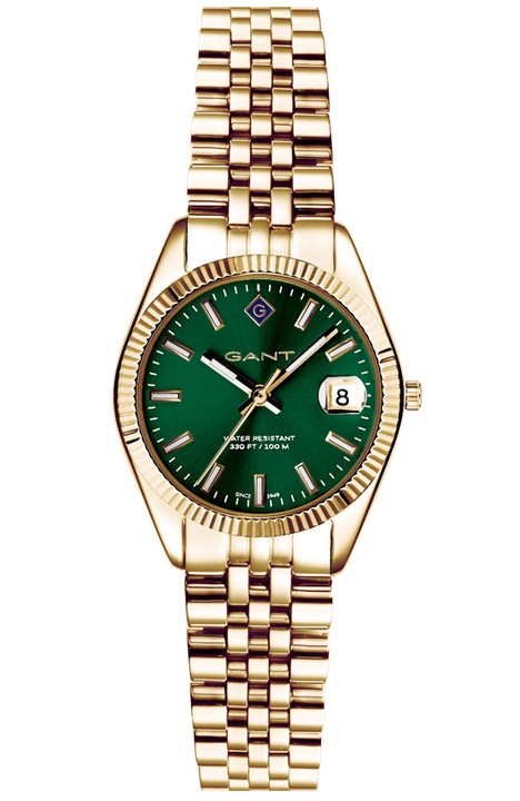 Ceasuri barbatesti GANT Sussex Mini, bratara din otel inoxidabil, verde, 30x45mm