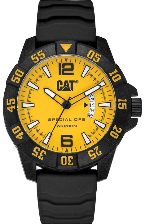 Мъжки часовници Caterpillar, Special Ops, черна гума, анодизиран, kitantru