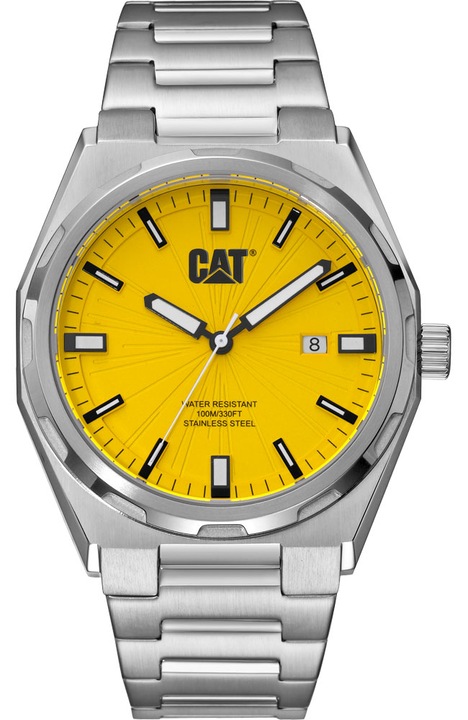 Мъжки часовници Caterpillar California с верижка от неръждаема стомана, неръждаеми, жълти, зелени