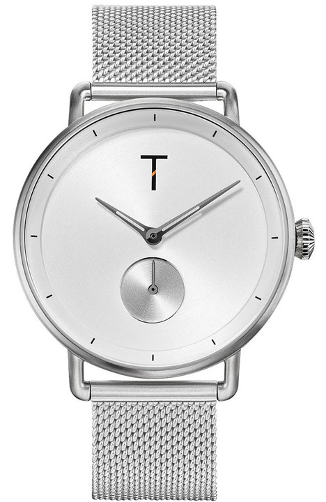 TYLOR Retro X férfi karóra, rozsdamentes acél szíj, fehér, 40mm