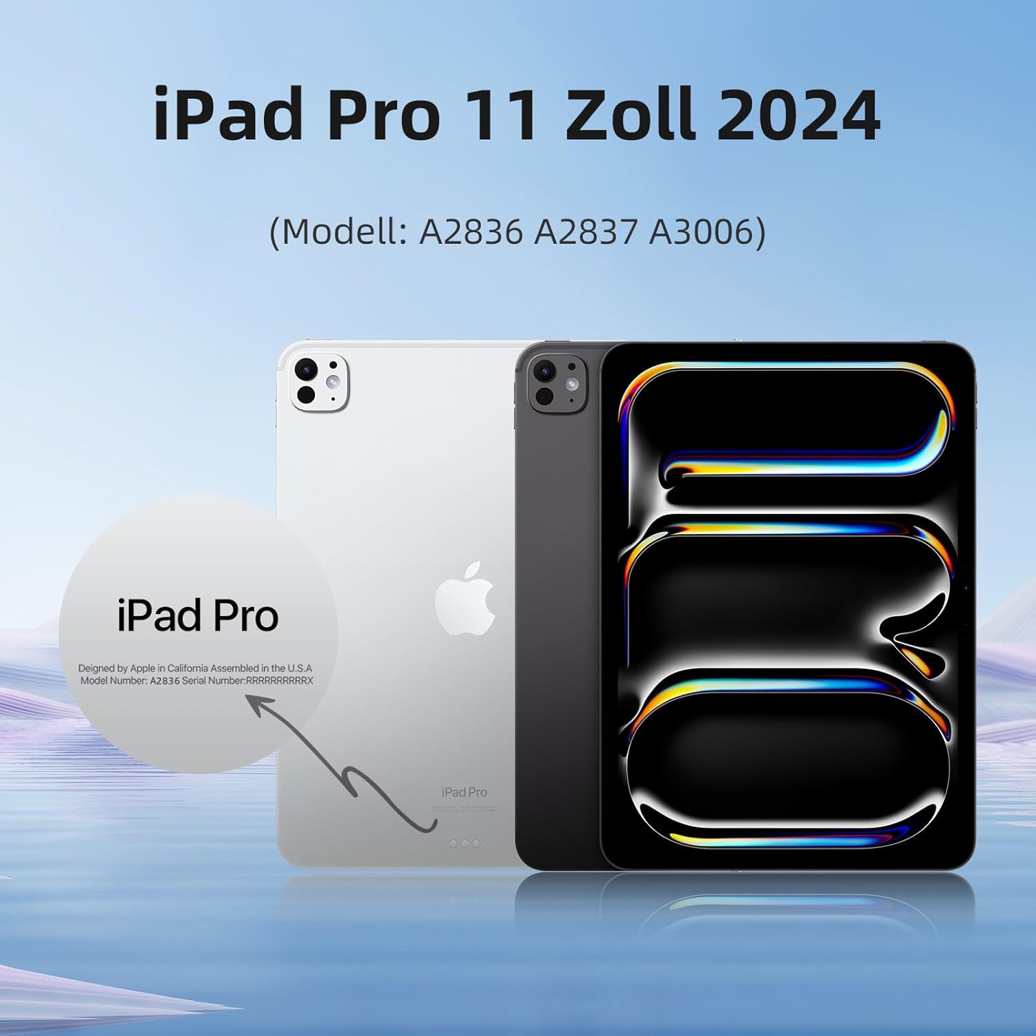 Husa GKABXY Compatibila cu iPad Pro 13 inch 2024, Gri