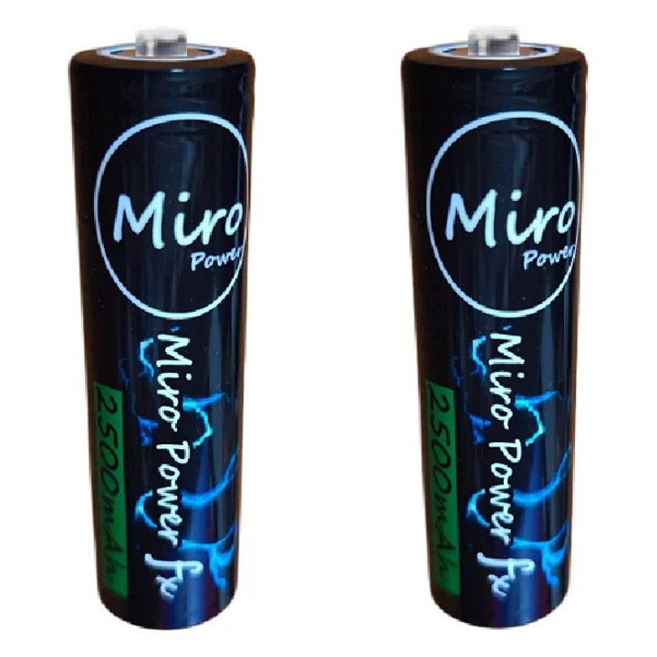 Baterii reincarcabile Miro Power 18650 Li-Ion 2500Mah 3.7v pentru lanterne, aparate de vapat si alte isntrumente
