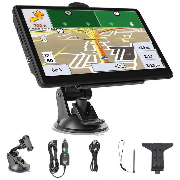 GPS navigációs rendszer 7 hüvelykes, Fudisenn, érintőképernyő, 8GB, FM funkció