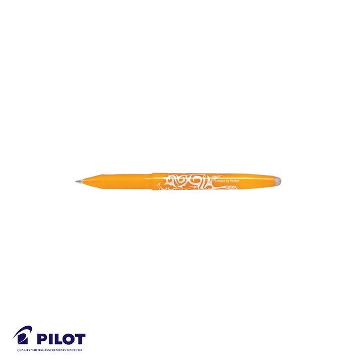 Roller 0.7mm Pilot FriXion Ball portocaliu deschis, cerneala termosensibila, stergere fara urme