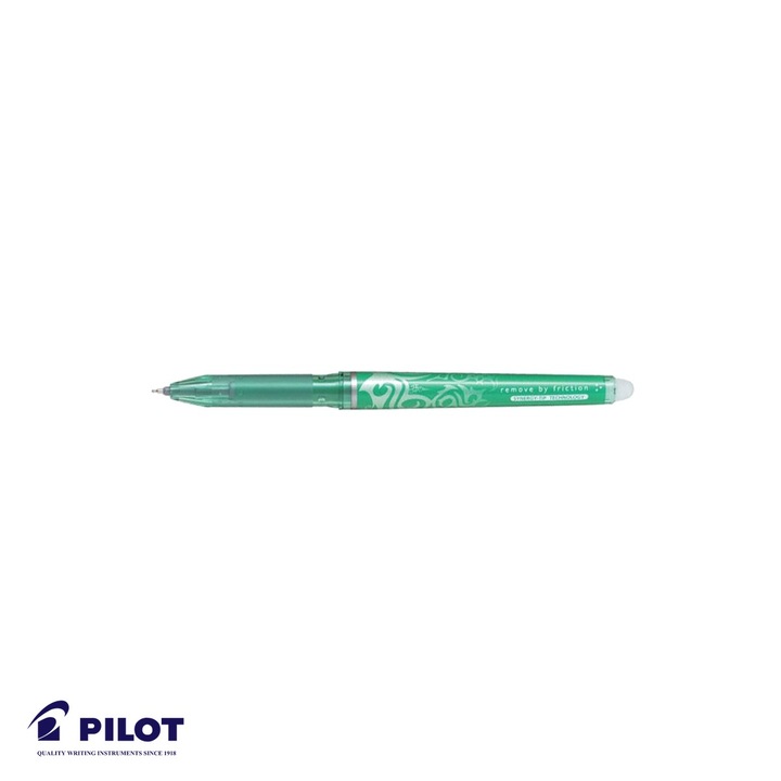 Roller 0.5mm verde Pilot FriXion Ball, cerneala termosensibila stergibila, pentru birou si scoala